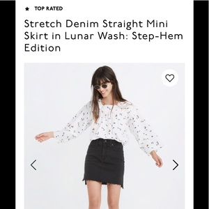 Madewell Step Hem Denim Skirt